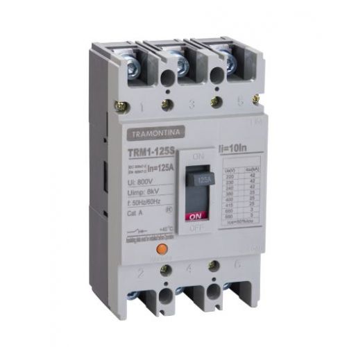 Imagem Produto DISJUNTOR CAIXA MOLDADA 3 POLOS 200A 42KA EM 220V - TRAMONTINA