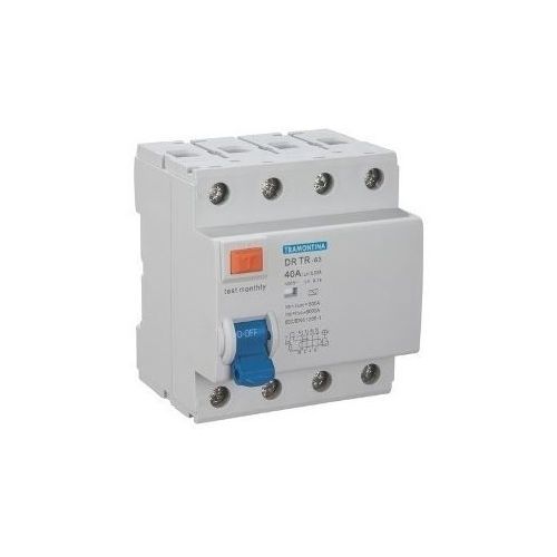 Imagem Produto DISPOSITIVO RESIDUAL (DR) 4 POLOS 63A 30MA - TRAMONTINA