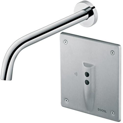 Imagem Produto TORNEIRA LAVATORIO METALICA PAREDE BICA BAIXA FIXA C/SENSOR EMBUTIDO DOCOL ELETRIC - DOCOL
