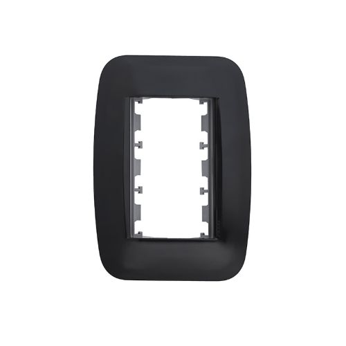 Imagem Produto PLACA 4X2 COM 3 ESPACOS PRETA COM SUPORTE CLASSIC - PEZZI
