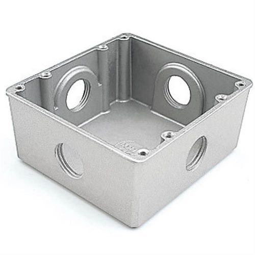 Imagem do produto CAIXA PISO ALUMINIO 4X4 FURACAO 3/4 BAIXA - OLIVO