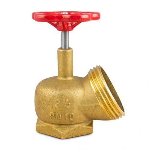 Imagem Produto VALVULA ANGULAR (REGISTRO GLOBO) LATAO P/HIDRANTE 2 1/2 45 GRAUS