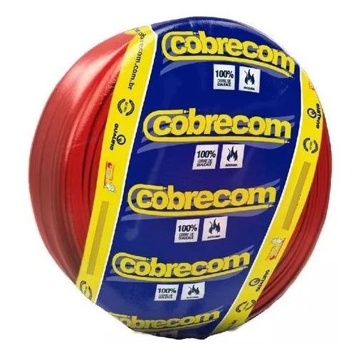 Imagem Produto CABO FLEXIVEL COBRE PVC 70G 750V 1X10MM VERMELHO - COBRECOM