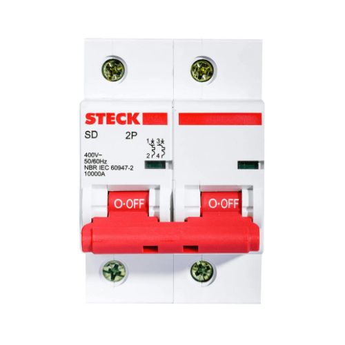 Imagem Produto DISJUNTOR DIN 2 POLOS C80 10KA/400V ICN - STECK