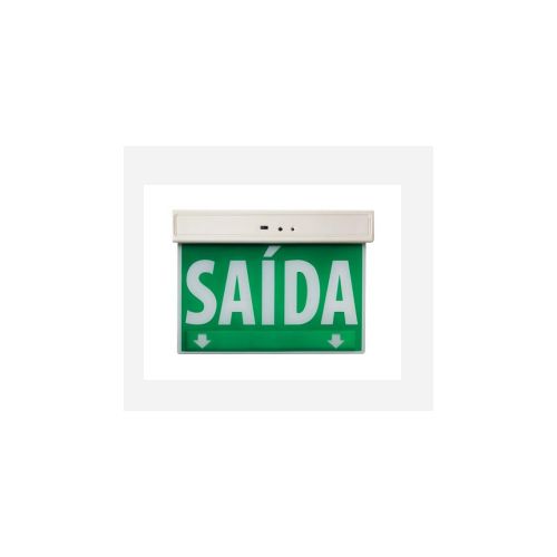 Imagem do produto PLACA DE SINALIZACAO FACE ÚNICA VERDE SAIDA EMERG COM SETAS INFORMATIVAS  - BLUMENAU