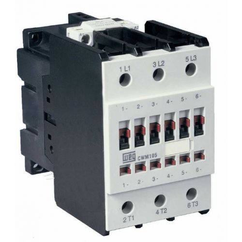Imagem Produto CONTATOR PRINCIPAL TRIPOLAR 105A SEM NANF 220VCA 50/60HZ CWM105-00-30D23 - WEG
