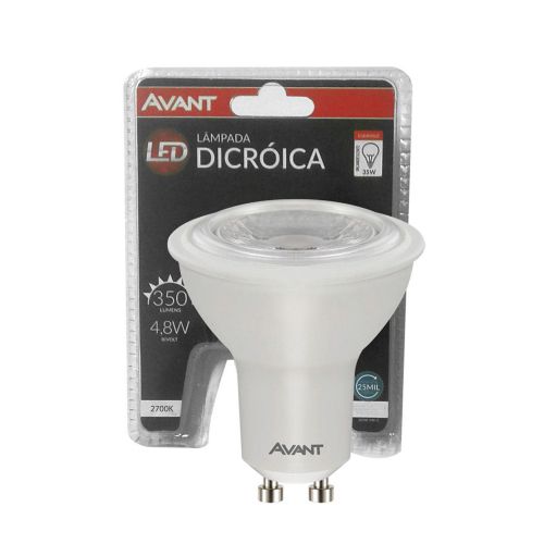 Imagem Produto LAMPADA LED DICROICA (MR16) GU10 4,8W 3000K - AVANT