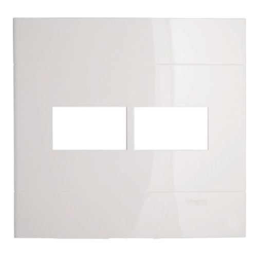 Imagem Produto PLACA 4X4 COM 2 ESPACOS DECOR SEM SUPORTE BRANCA - SCHNEIDER