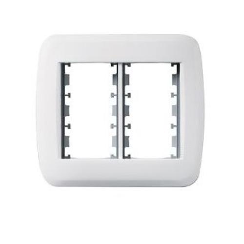 Imagem Produto PLACA 4X4 COM 6 ESPACOS HORIZONTAL BRANCA COM SUPORTE CLASSIC - PEZZI