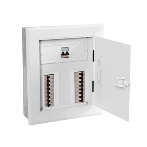 Imagem Produto CD METALICO EMBUTIR 44 DISJUNTORES DIN BRANCO COM BARRAMENTO 100A - OPCAO PAINEIS 