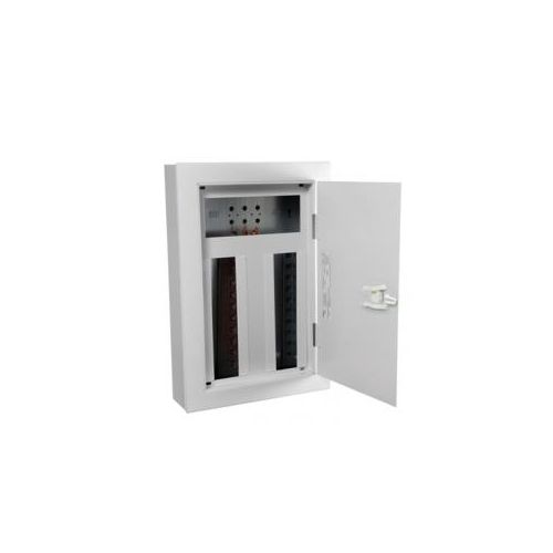 Imagem Produto CD METALICO SOBREPOR 16 DISJUNTORES DIN BRANCO COM BARRAMENTO 100A - OPCAO PAINEIS 