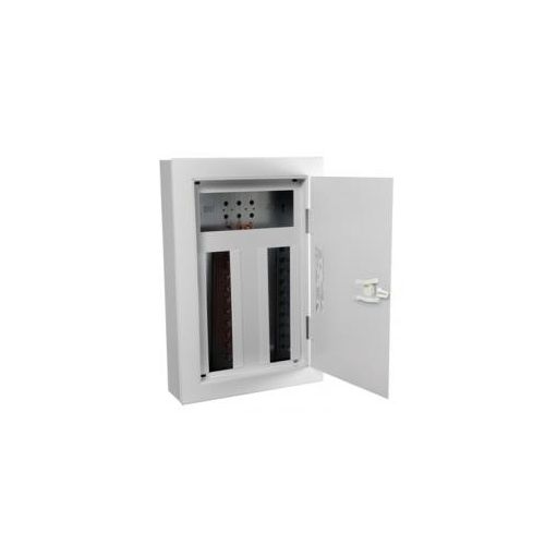 Imagem Produto CD METALICO SOBREPOR 28 DISJUNTORES DIN BRANCO COM BARRAMENTO 100A - OPCAO PAINEIS 