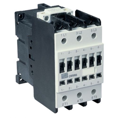 Imagem Produto CONTATOR PRINCIPAL TRIPOLAR 65A 1NA1NF 220VCA 50/60HZ CWM65-11-30D23 - WEG