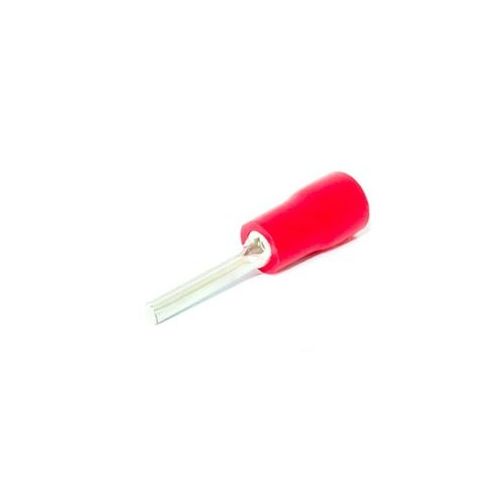Imagem Produto TERMINAL PRE ISOLADO PINO LONGO 10MM VERMELHO (VALOR DE 100 PEÇAS)