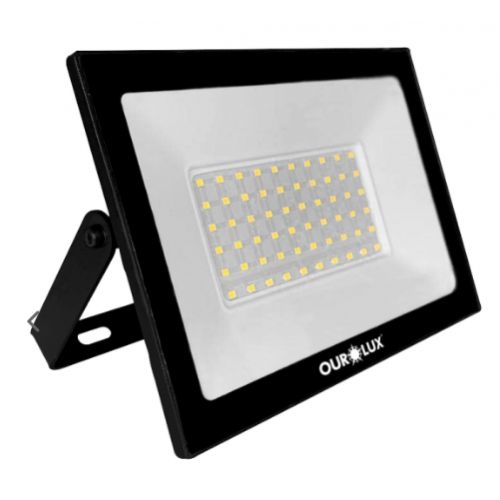 Imagem Produto REFLETOR LED 50W 6500K 3750L IP65 CORPO PRETO - OUROLUX