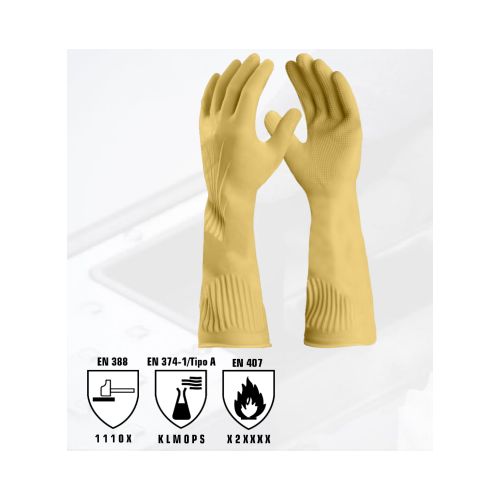 Imagem Produto LUVA LATEX LONGA PUNHO RANHURADO TAMANHO 10 (XG) - DANNY