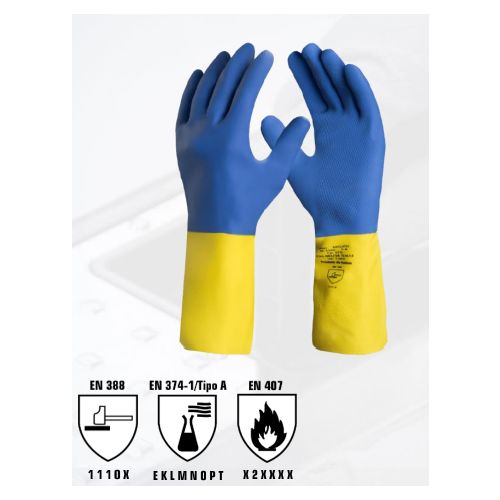 Imagem Produto LUVA LATEX NEOPRENE FORRADA EM ALGODAO FLOCADO TAMANHO 08 (M) - DANNY