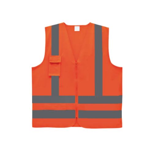 Imagem Produto COLETE SEGURANCA REFLETIVO S/BOLSO TAMANHO G LARANJA - PLASTCOR