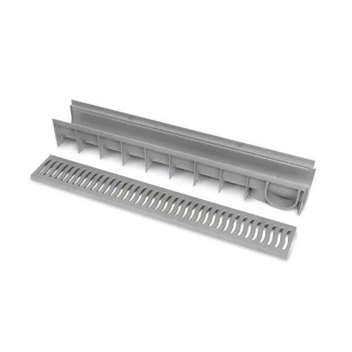 Imagem Produto CALHA P/PISO C/GRELHA KIT 100CM CINZA - ROMA