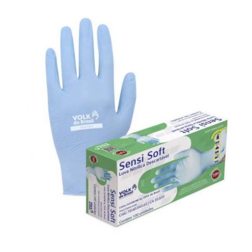 Imagem Produto LUVA NITRILICA DESCARTAVEL SEM TALCO AZUL NR 07(P) - VOLK