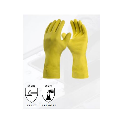 Imagem Produto LUVA LATEX VERNIZ SILVER AMARELA TAMANHO 08 (M) - DANNY