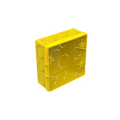 Imagem Produto CAIXA DERIVACAO PVC P/PAREDE 4X4 FUNDO FIXO AMARELA - KRONA