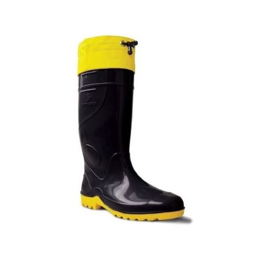 Imagem Produto BOTA PVC SEGURANCA PRETA/AMARELA 44/45 CANO EXTRA LONGO COM POLAINA - INNPRO