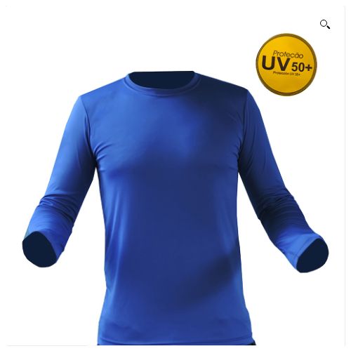 Imagem Produto CAMISA UV MANGA LONGA GOLA REDONDA G SEM LOGO AZUL ROYAL - MAICOL