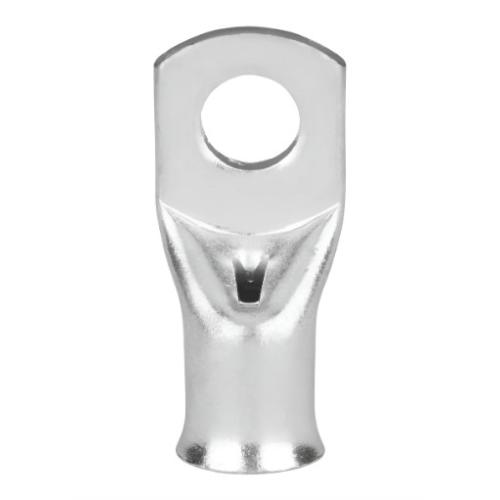 Imagem Produto TERMINAL COMPRESSAO COBRE ESTANHADO SEM ISOLACAO P/CABO 120MM BOCA ESTENDIDA FURO 10MM - AXT