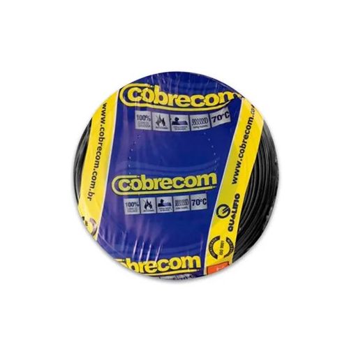 Imagem Produto CABO FLEXIVEL COBRE PVC 70G 750V 1X1MM PRETO - COBRECOM