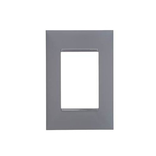 Imagem Produto PLACA 4X2 COM 3 ESPACOS JUNTOS PIAL PLUS+ CINZA SEM SUPORTE - PIAL