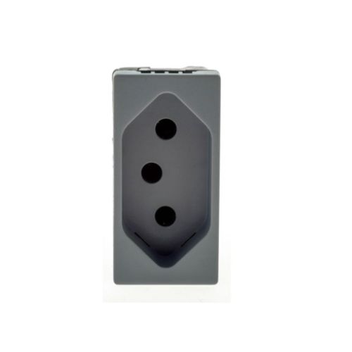 Imagem Produto MODULO TOMADA 10A/250V CINZA PIAL PLUS+ - PIAL