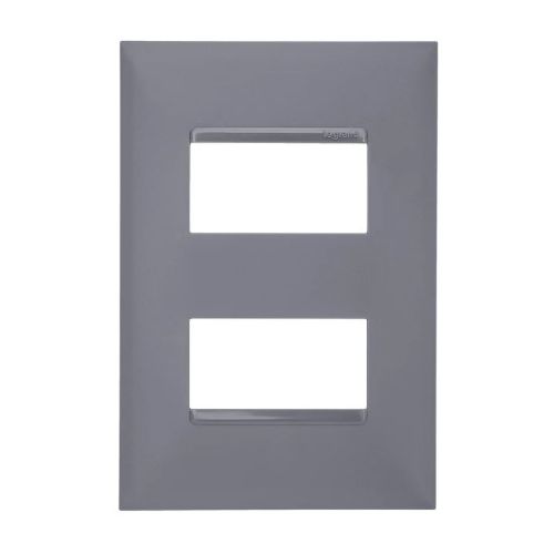 Imagem Produto PLACA 4X2 COM 2 ESPACOS SEPARADOS PIAL PLUS+ CINZA SEM SUPORTE - PIAL