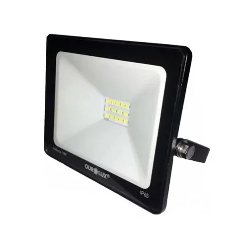 Imagem Produto REFLETOR LED 10W 3000K 800L IP65 CORPO PRETO - OUROLUX