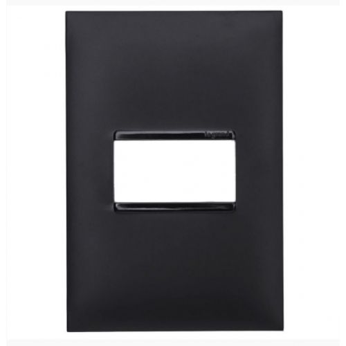 Imagem Produto PLACA 4X2 COM 1 ESPACO HORIZONTAL PIAL PLUS+ PRETA SEM SUPORTE - PIAL