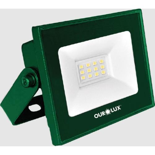 Imagem Produto REFLETOR LED 10W VERDE IP65 CORPO VERDE - OUROLUX