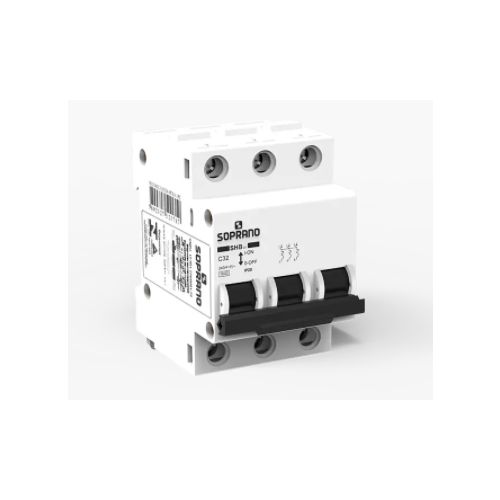 Imagem Produto DISJUNTOR DIN 3 POLOS C25 3KA/400V E 5KA/230V ICN - SOPRANO