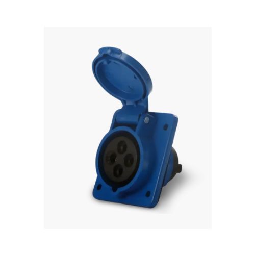 Imagem Produto TOMADA BLINDADA EMBUTIR 3 POLOS 16A 220/240V 6HORAS AZUL IP44 - SOPRANO