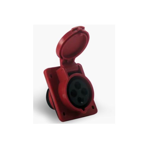 Imagem Produto TOMADA BLINDADA EMBUTIR 4 POLOS 32A 380/440V 6HORAS VERMELHO IP44 - SOPRANO