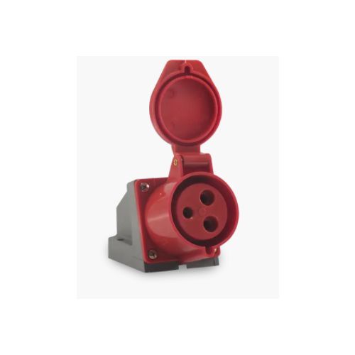 Imagem Produto TOMADA BLINDADA SOBREPOR 3 POLOS 32A 380/440V 9HORAS VERMELHO IP44 - SOPRANO