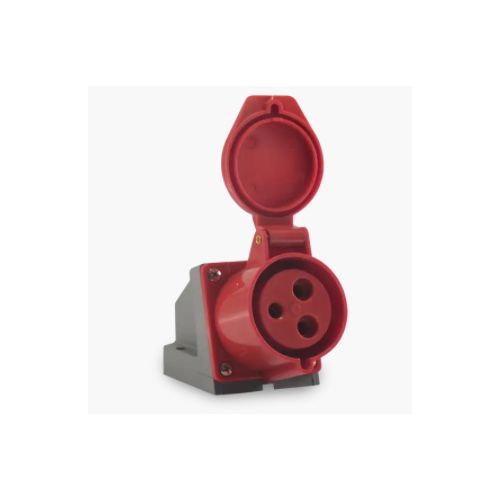 Imagem Produto TOMADA BLINDADA SOBREPOR 5 POLOS 32A 380/440V 6HORAS VERMELHO IP44 - SOPRANO