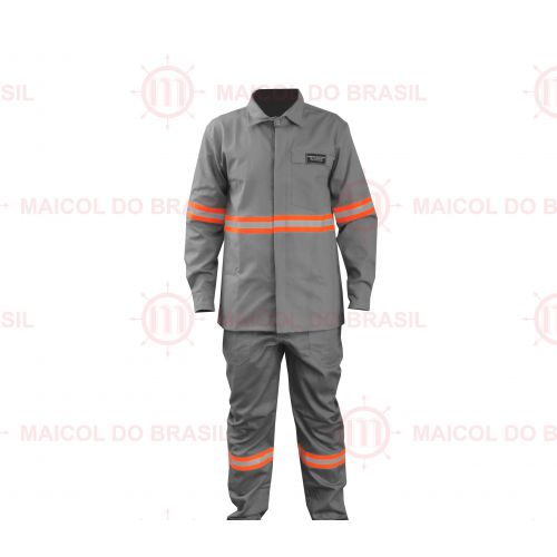 Imagem Produto CONJUNTO CALCA E CAMISA ELETRICISTA NR10 M CINZA - MAICOL