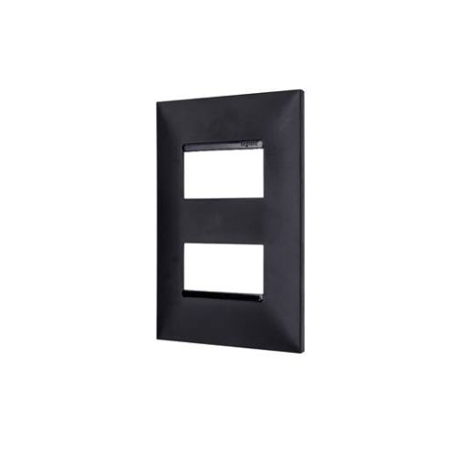Imagem Produto PLACA 4X2 COM 2 ESPACOS SEPARADOS PIAL PLUS+ PRETO SEM SUPORTE