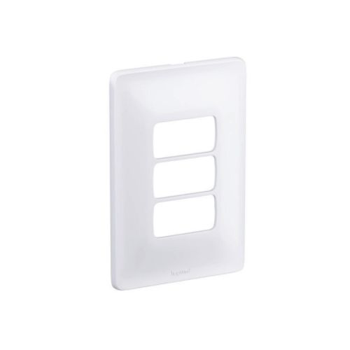 Imagem Produto PLACA 4X2 COM 3 ESPACOS BRANCA ZEFFIA COM SUPORTE - PIAL