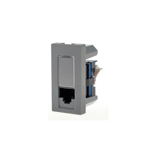 Imagem Produto MODULO TOMADA RJ45 CAT6 CINZA PIAL PLUS+ - PIAL