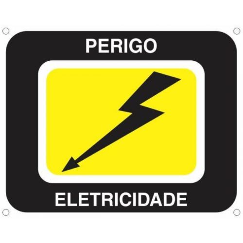 Imagem do produto PLACA DE SINALIZACAO METALICA: PERIGO ELETRICIDADE