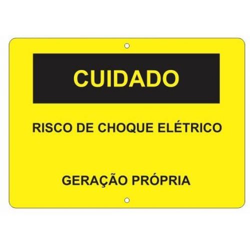 Imagem do produto PLACA DE SINALIZACAO METALICA: RISCO CHOQUE ELETRICO