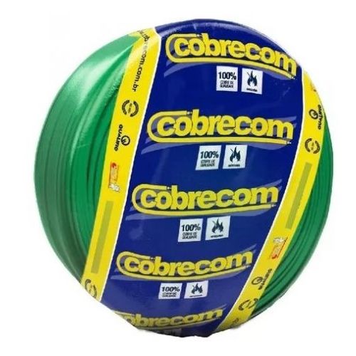 Imagem Produto CABO FLEXIVEL COBRE PVC 70G 750V 1X4MM VERDE - COBRECOM