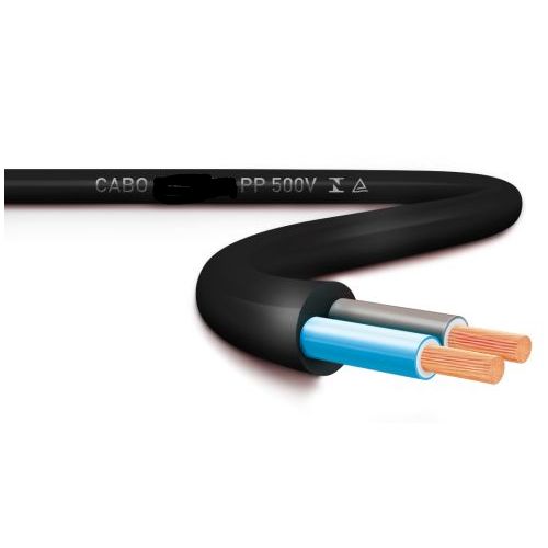 Imagem Produto CABO PP COBRE PVC 70G 500V 2X4MM PRETO - COBRECOM