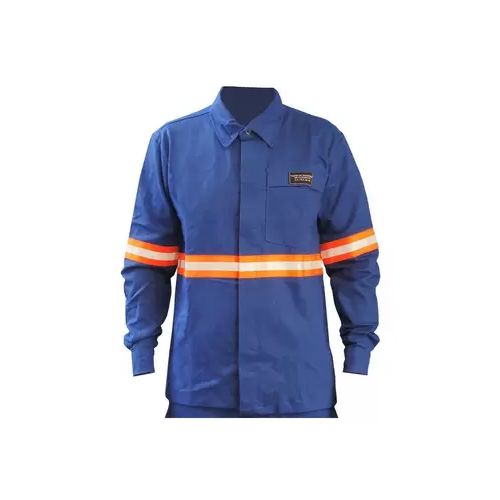 Imagem Produto CAMISA COM REFLETIVO LARANJA NR10 MANGA LONGA ELETRICISTA AZUL GG - MAICOL